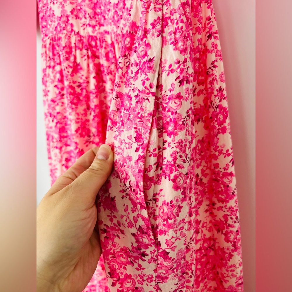 NWT LoveShackFancy Tara Maxi Dress Pink Berry Fields - Picture 9 of 13